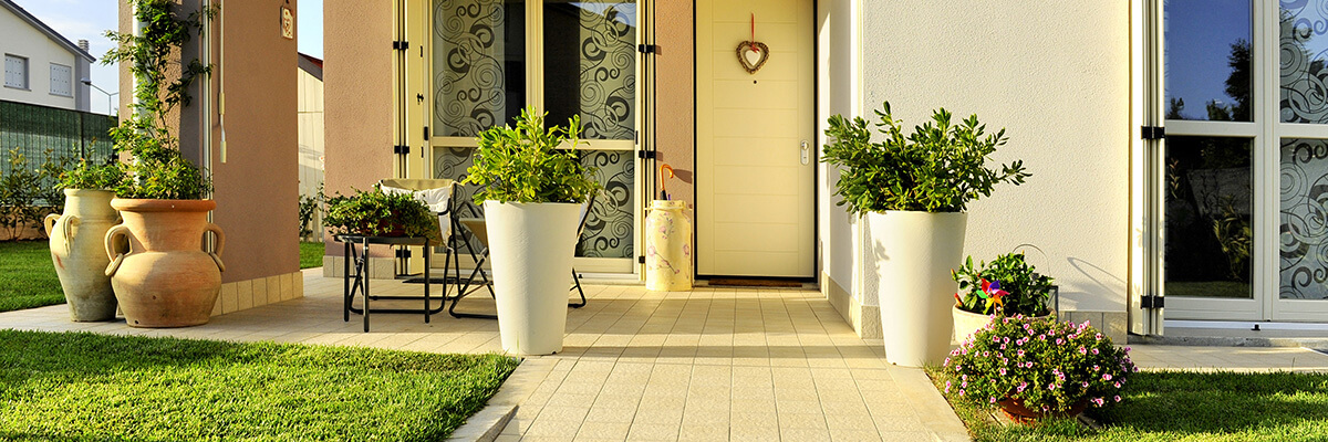 Terrasse carrelée